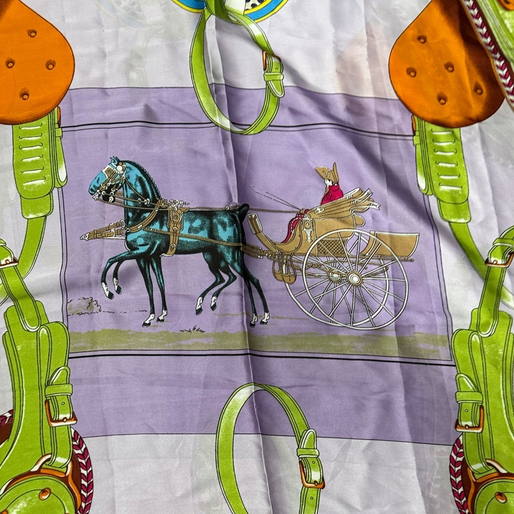 I Hermes like silk scarf Carrick A Pompe large scarf - Picture 2 of 6